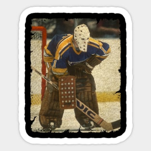 Mike Liut, 1982 in St. Louis Blues (3.59 GAA) Sticker